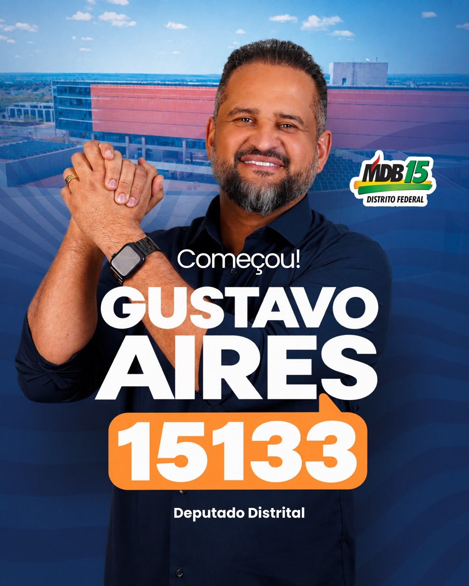 Gustavo Aires 15133, Deputado Distrital — MDB 15 Distrito Federal